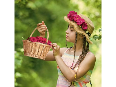 Conjuntos de Cestas de Picnic para Niños para 6 Cesta de Plástico Juguete con Asa de Madera Profunda