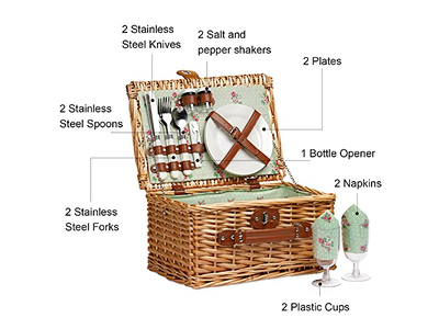 Cestas de Picnic al Por Mayor OEM Redondas de Mimbre Antiguas de Madera para Niños