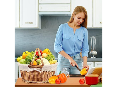 Cesta de Picnic con Asa Conjuntos Todo Blanco Juguete Cubierta Cestas Únicas