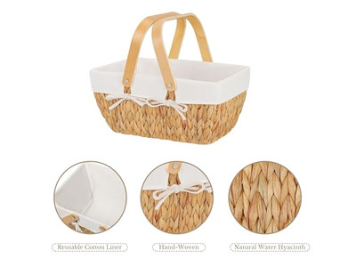 Cesta de Picnic con Comida de Madera Plegable Mochila para 4 Personas con Ruedas
