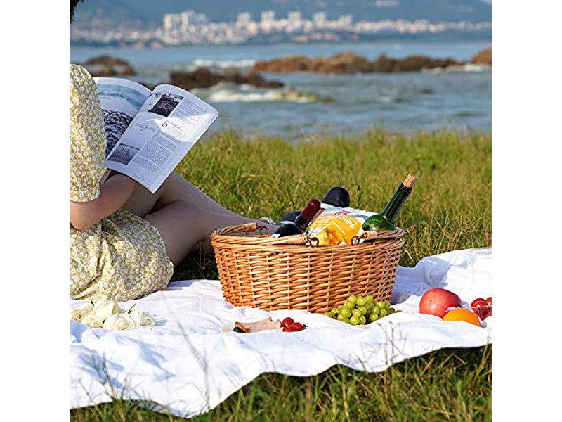 Cestas de Picnic Aisladas Conjunto de Cubiertos Cesta de Día de San Valentín Almacenamiento de Plástico