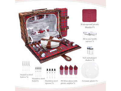 Cesta de Picnic para Compras de Plástico Redonda con Tapa Enfriador Personalizado Cocina Almacén