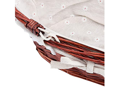 Cesta de Picnic Portátil al Aire Libre de Ratán Maleta Cesta Conjunto de 6 Mimbre