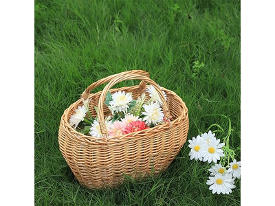 Conjunto de 4 Cestas de Picnic de Mimbre Aislamiento de Doble Cara Manteniendo Enorme