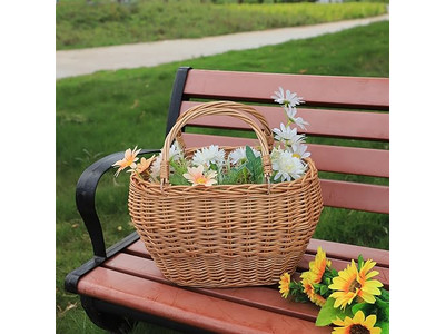 Conjunto de 4 Cestas de Picnic de Mimbre Aislamiento de Doble Cara Manteniendo Enorme