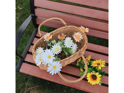 Conjunto de 4 Cestas de Picnic de Mimbre Aislamiento de Doble Cara Manteniendo Enorme