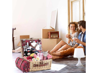 Cesta de Picnic de Diseño con Empaque de Plástico para 2 Personas Senderismo Acero Inoxidable