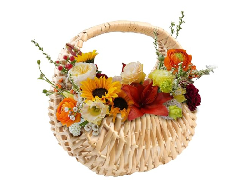 Cesta de Regalo de Paja Proveedores de Picnic Verde Tejida a Mano Suministros para Bebés y Familias